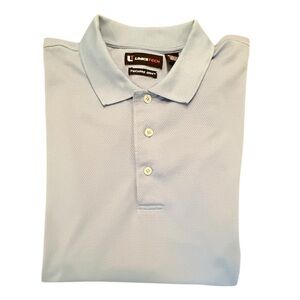 NWOT Links Tech Light Blue Polo Golf Shirt w/ Techno Dry Fabric Size Large